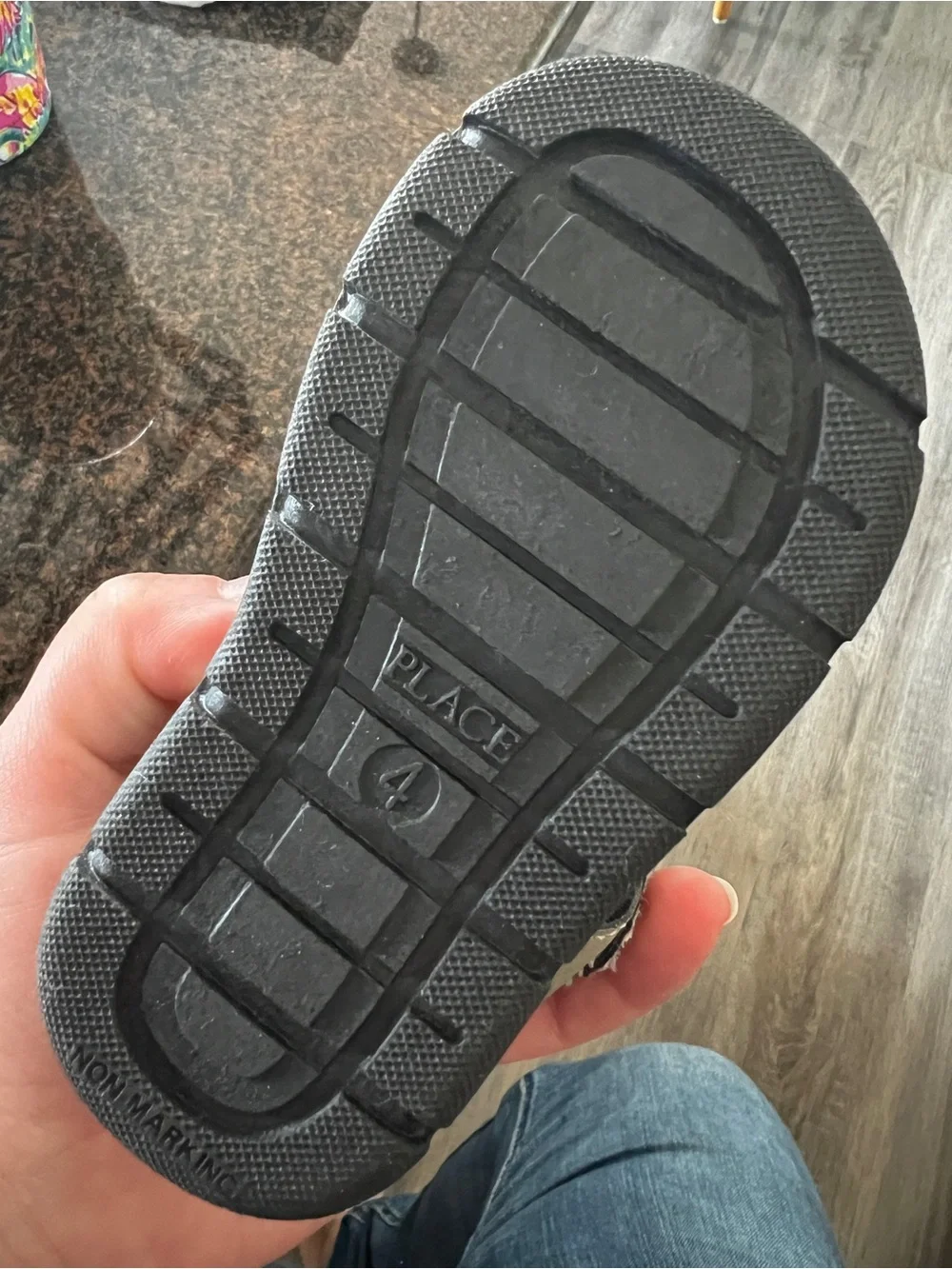 The Children's Place Grey Woven Hook-and-Loop Kids Sandals